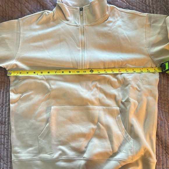 BOODY Unisex Quarter Zip Sweater XS cream/“sand” bamboo viscose organic cotton - Picture 9 of 10